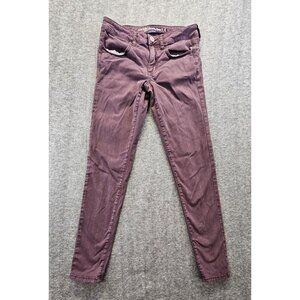 American Eagle Women's Jeggings Size 6 Burgundy AEO Sateen Super Stretch